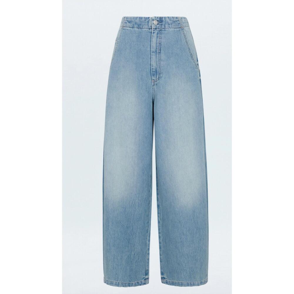 NEW PISTOLA lottie high rise relaxed bowed leg jean in qualifier - Picture 4 of 5